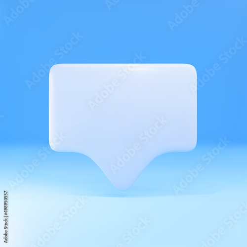 3d Empty reminder popup message. Vector illustration.
