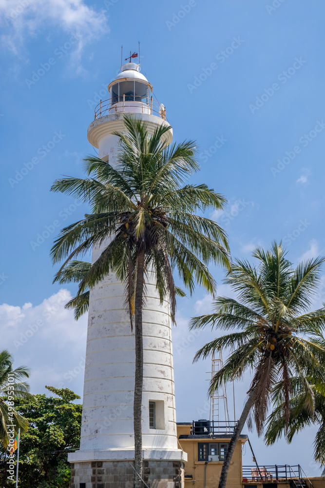 Lighthouse in fort Galle - Sri Lanka seascape