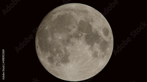 The full moon in close up.  4K