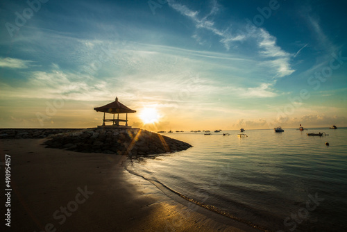 Sanur Beach in the morning, Bali Indonesia © adelukmanulhakim