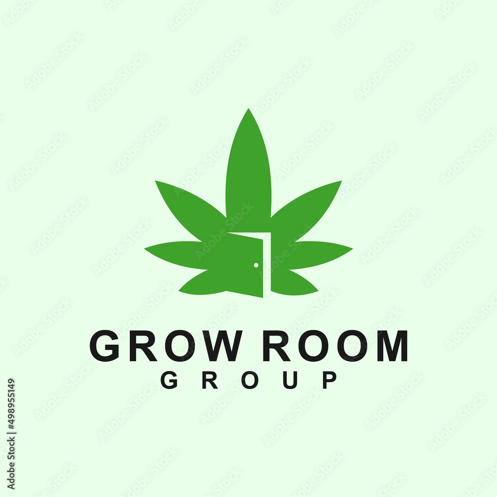 marijuana house logo or door logo