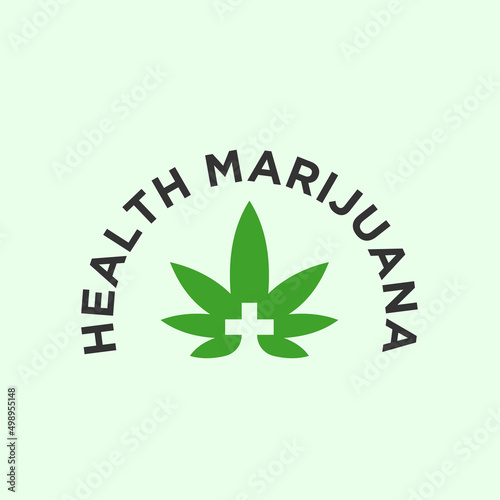 plus marijuana logo or health logo