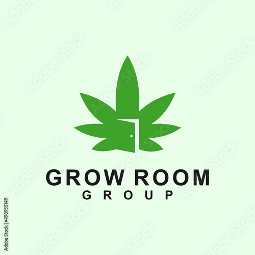 marijuana house logo or door logo