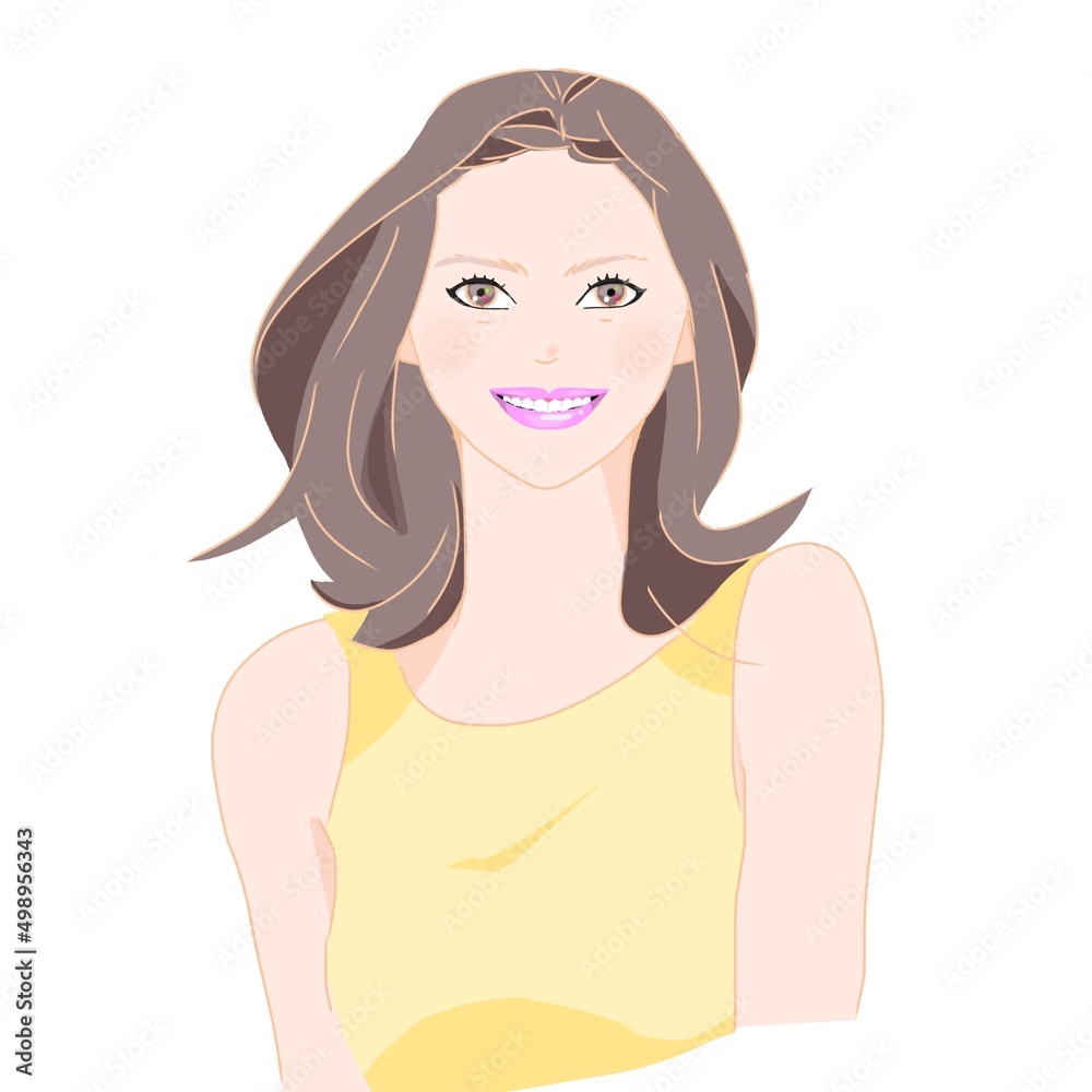 笑顔のステキな健康的な女性 笑顔のステキな健康的な女性