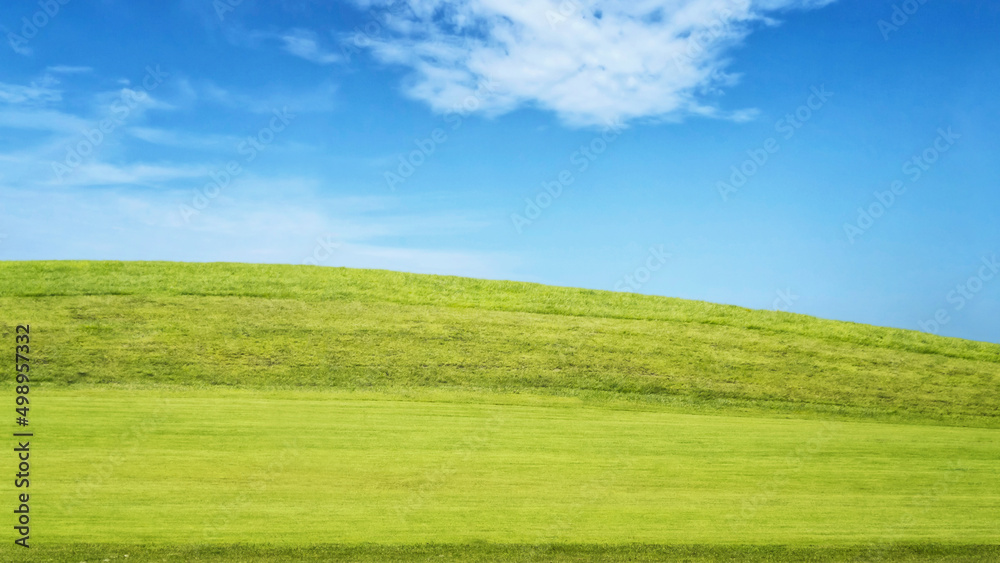 Grass hill from golf course for background Grass hill from golf course for background
