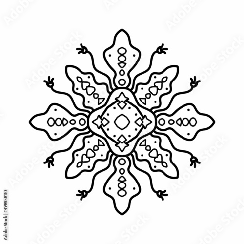 ornamental art design for coloring pages  logos  stickers