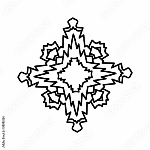 ornamental art design for coloring pages, logos, stickers