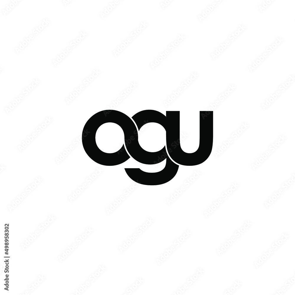 ogu letter original monogram logo design ogu letter original monogram logo design