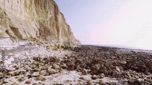 Drone shot of South England Coastline photo