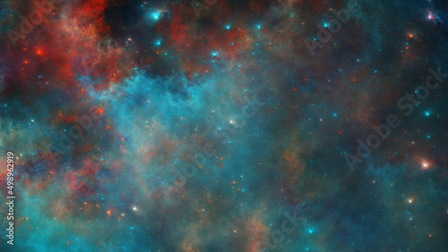 Fotografia fictional nebula - nightwave nebula - sci-fi and gaming background