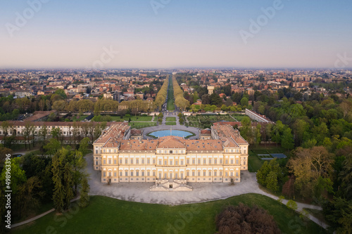Aerial view over the Royal Villa of Monza. photo