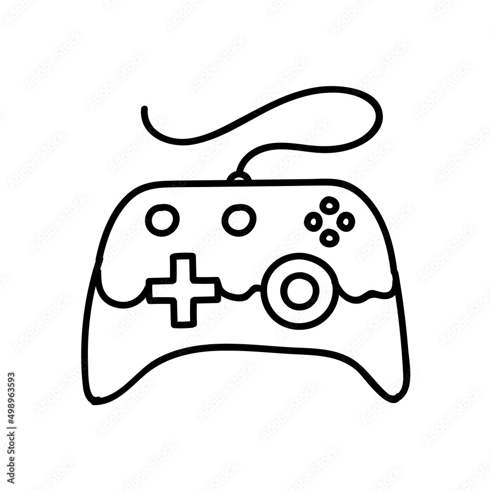 Game controller icon. Hand drawn vector illustration. Game controller icon. Hand drawn vector illustration.