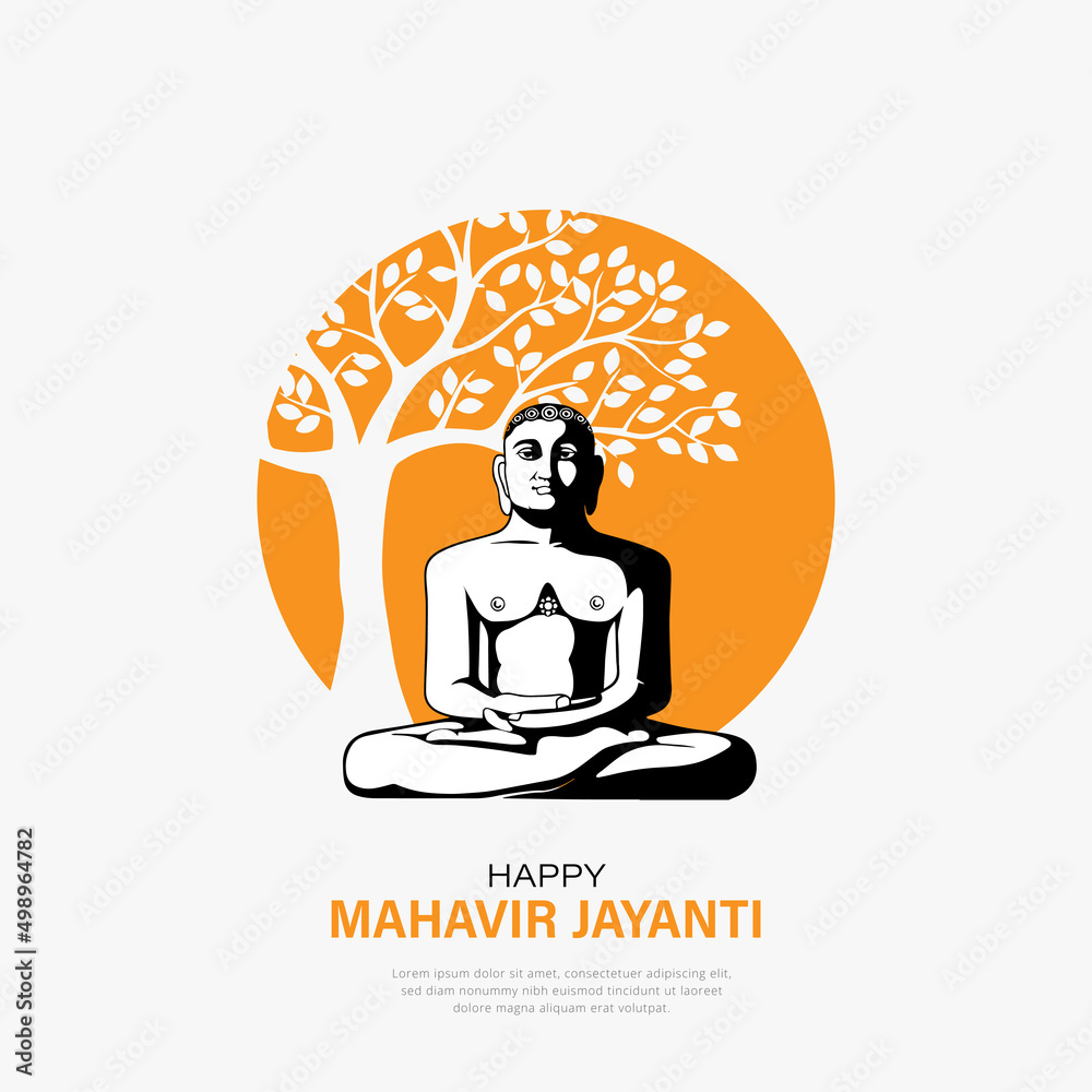 Mahavir Jayanti Celebration of the birth of Mahaveer Illustration ...