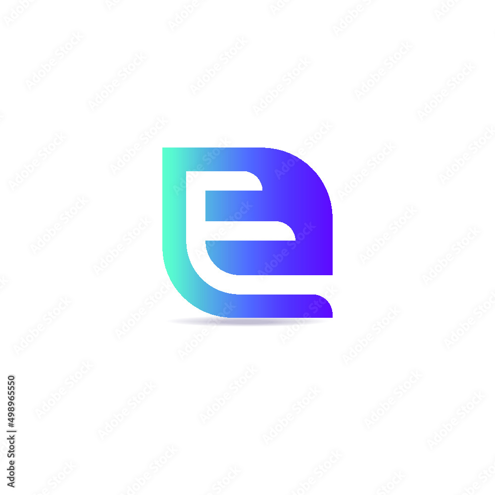 Fototapeta premium Abstract 'e', 'm' or 'w' letters combination design. Vector image. 