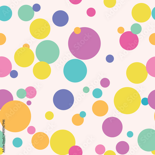 Scattered vector pattern, colorful circles, geometric abstract background