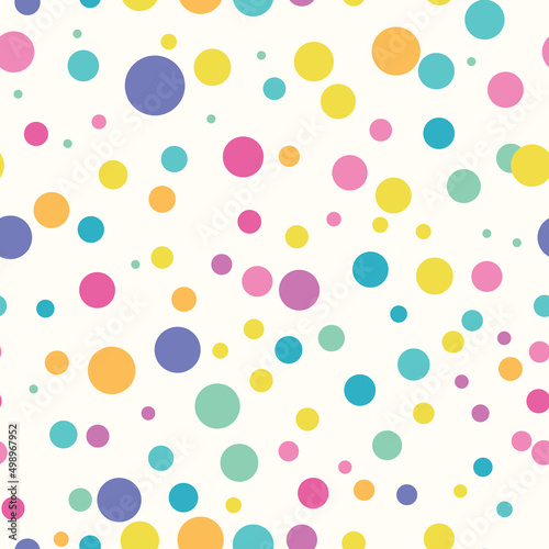 Confetti vector pattern, seamless repeat, geometric colorful abstract background