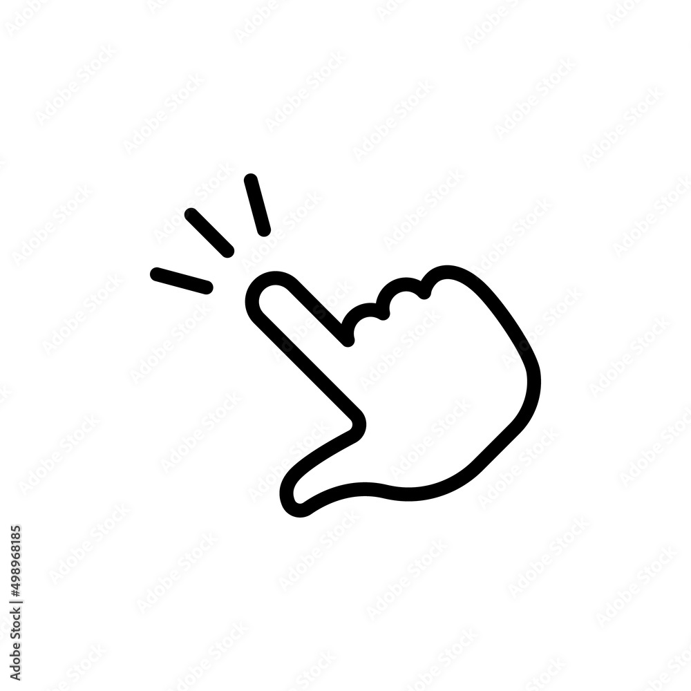 Fototapeta premium Hand click icon. Vector clicking pointer finger.