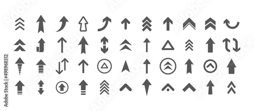 Arrows set. Arrow icon collection. Arrow flat style isolated. Stock vector. Set different arrows or web design.