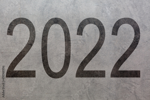 The year 2022 written in vintage background