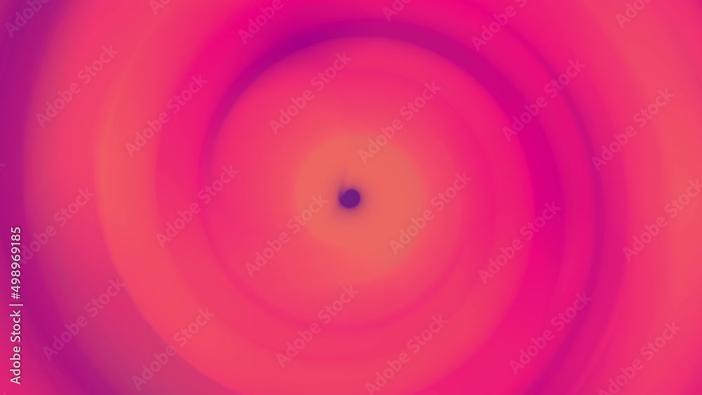 Vortex motion neon pink orange yellow purple gradient background. Futuristic whirl animation. Abstract blurred banner and presentation template. Layout for motion graphics design. Solar energy concept