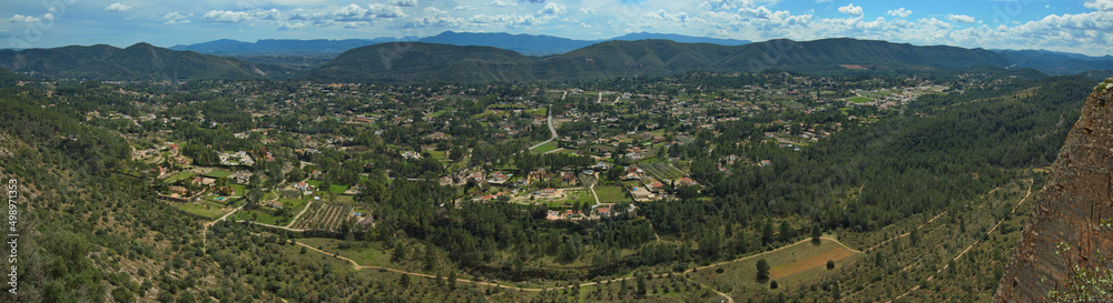 Panoramic view of Xativa,Province Valencia,Spain,Europe
