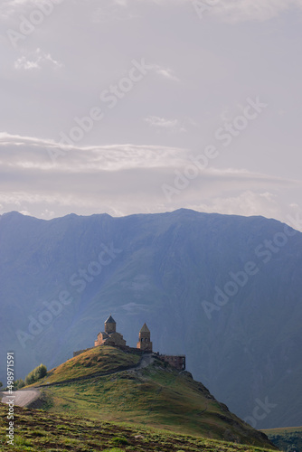 mountain landscape in the mountains with a castle