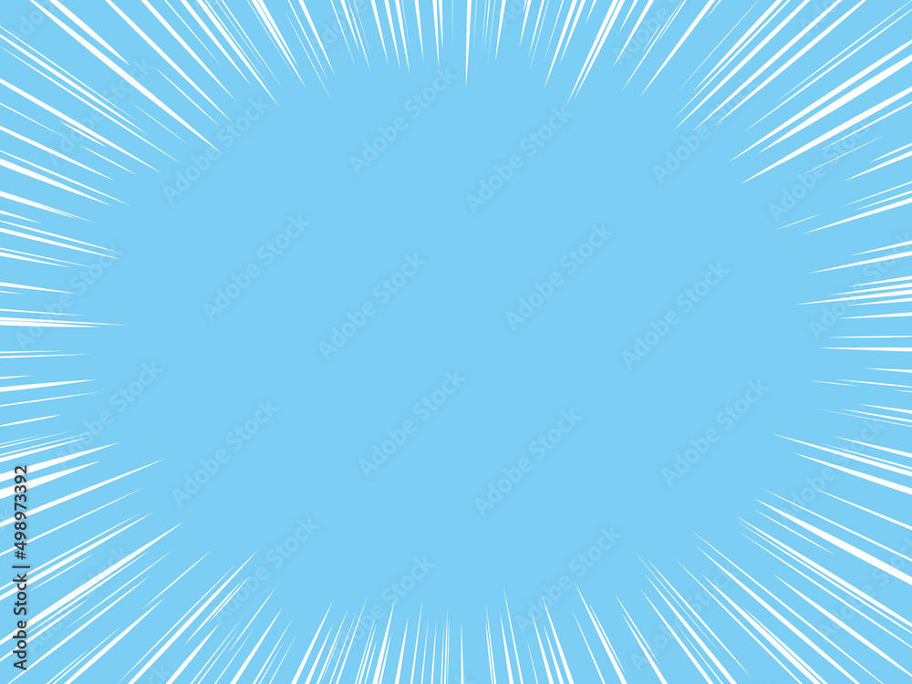 シンプルな白色の集中線の背景イラスト 水色背景 Stock Vector Adobe Stock