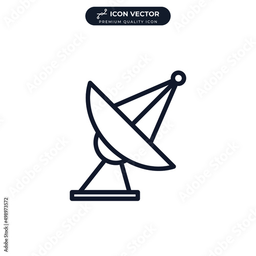 antenna satellite icon symbol template for graphic and web design collection logo vector illustration