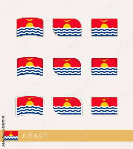 Vector flags of Kiribati, collection of Kiribati flags.