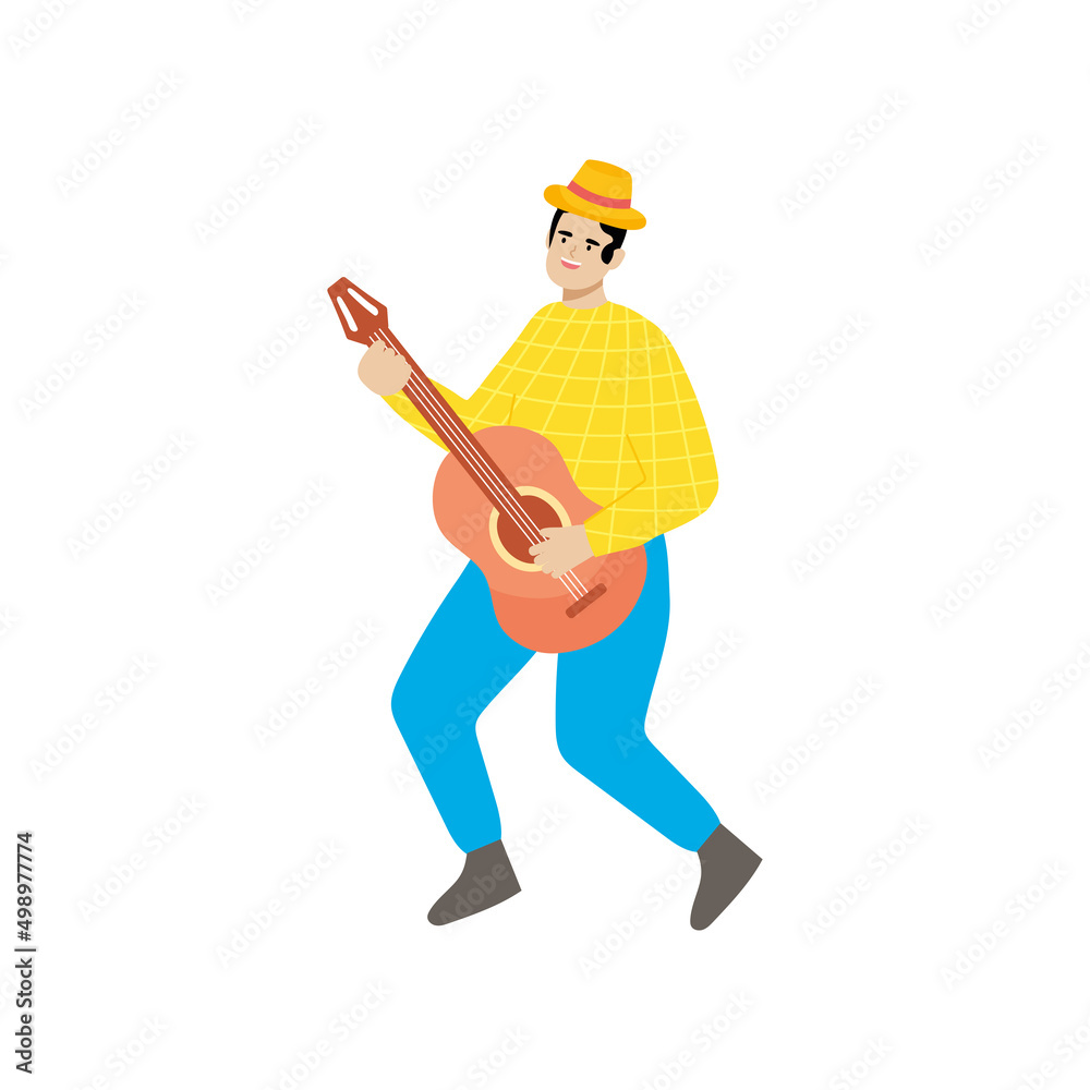happy man playing guitar happy man playing guitar