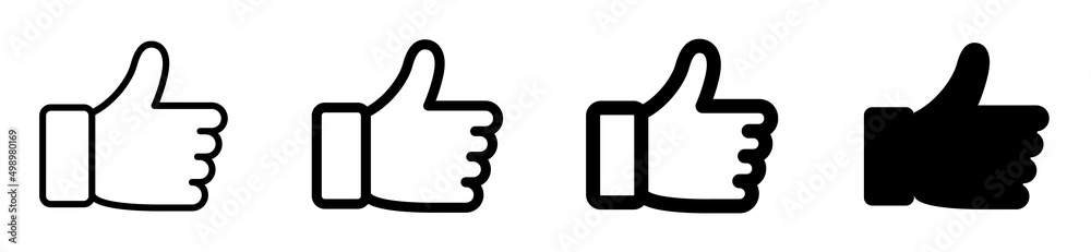 Thumbs up and down flat icon. Like icons. Hands icon. Like icons. Thumbs up collection.