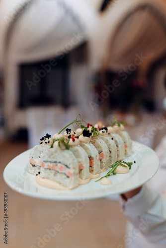 pancake rolls on a plate
