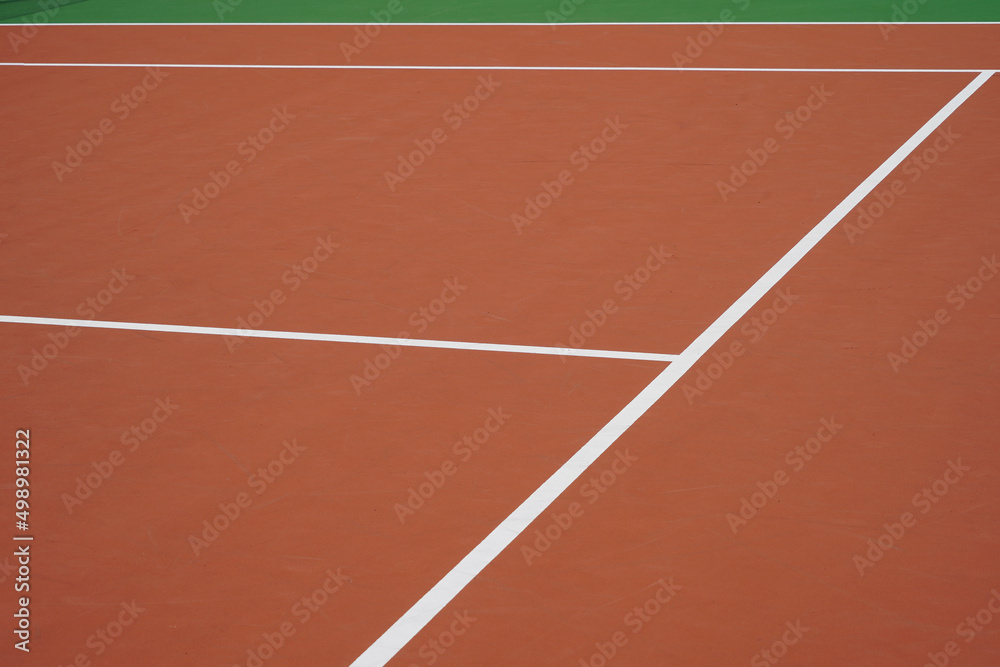 Terrain de tennis orange
