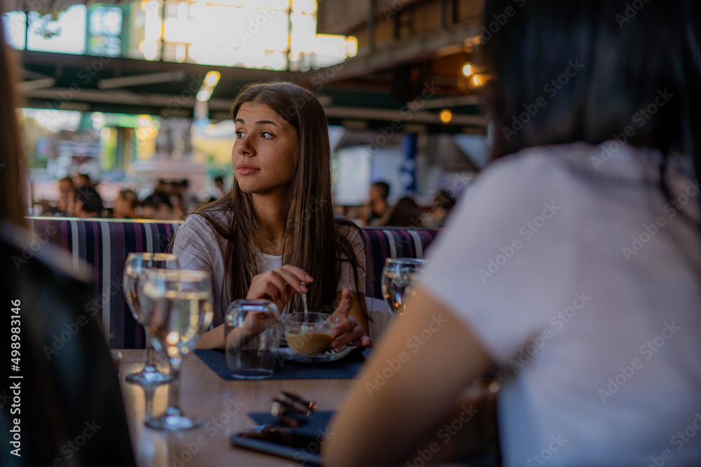 Enjoying the coffee while talking Enjoying the coffee while talking