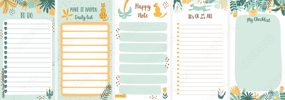 Fotografie To do list template collection