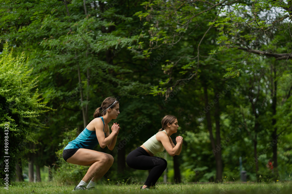 Doing some squats Doing some squats