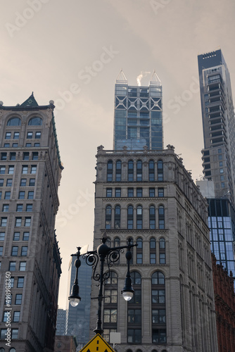 city skyscrapers building on the dark mode for a sky new York time travel on the office 