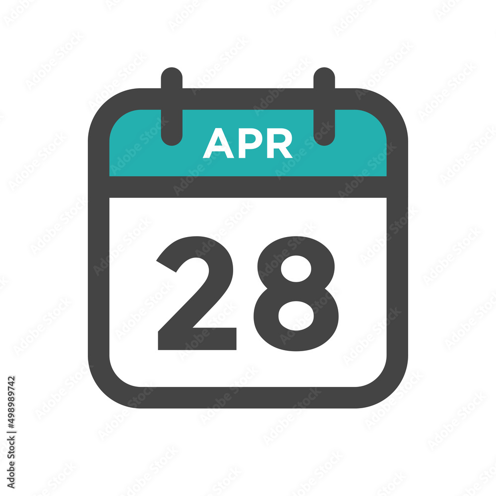 April 28 Calendar Day or Calender Date for Deadline or Appointment April 28 Calendar Day or Calender Date for Deadline or Appointment