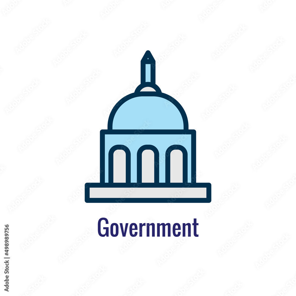 Government or Governance Icon showing image for social change and investment, ESG
