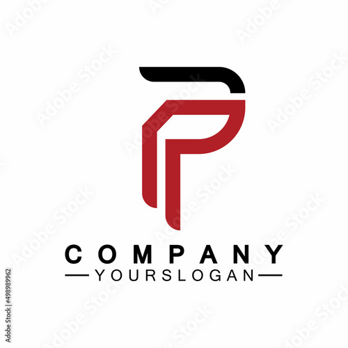 Letter P logo icon design vector, alphabet logo template