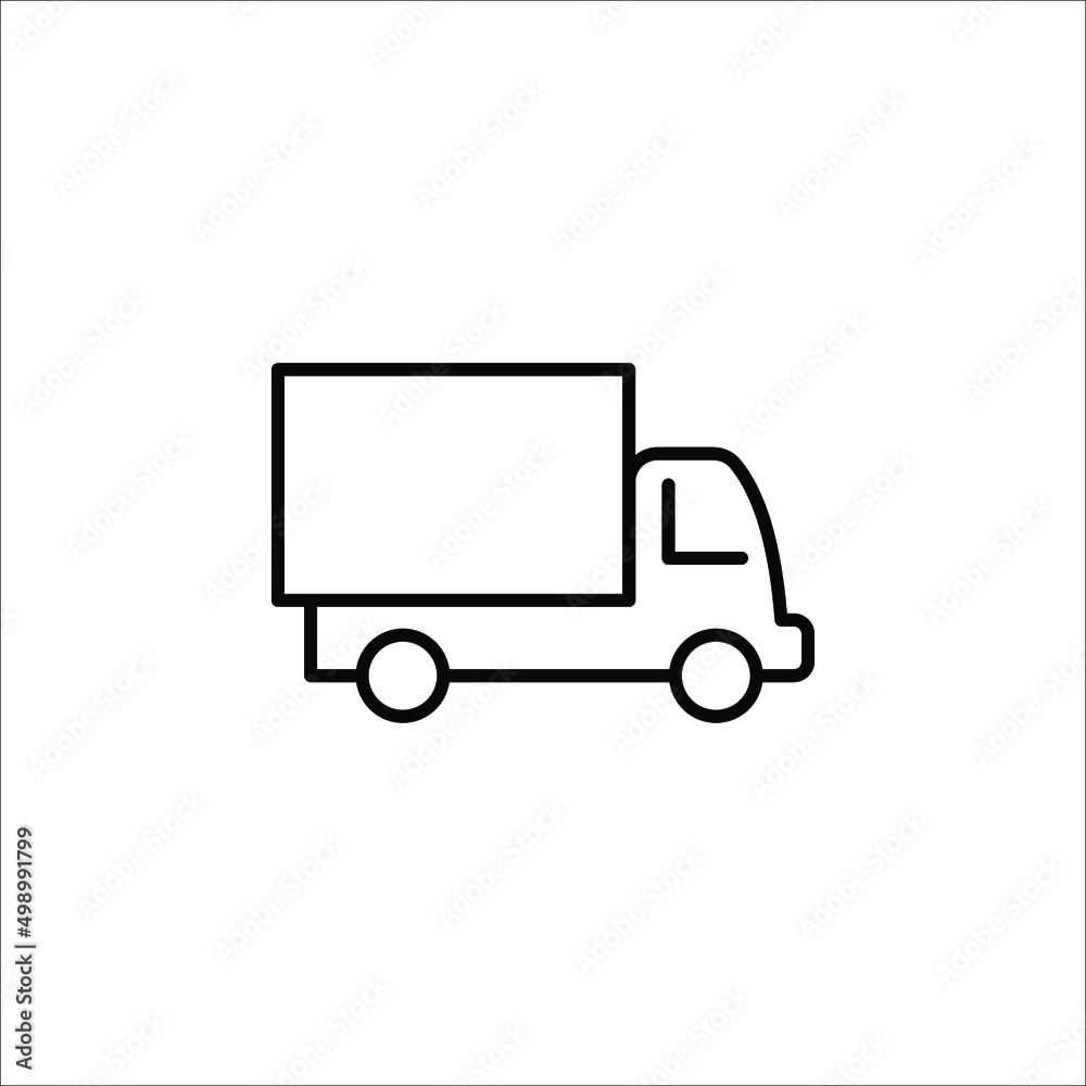 Fast shipping delivery truck flat vector icon for apps and websites on white backgroud Fast shipping delivery truck flat vector icon for apps and websites on white backgroud