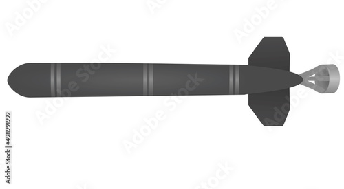 Submarine torpedo missile. vector illustration
