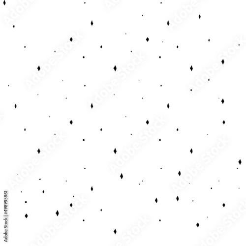 Seamless vector pattern of diamonds black and white rain drops
