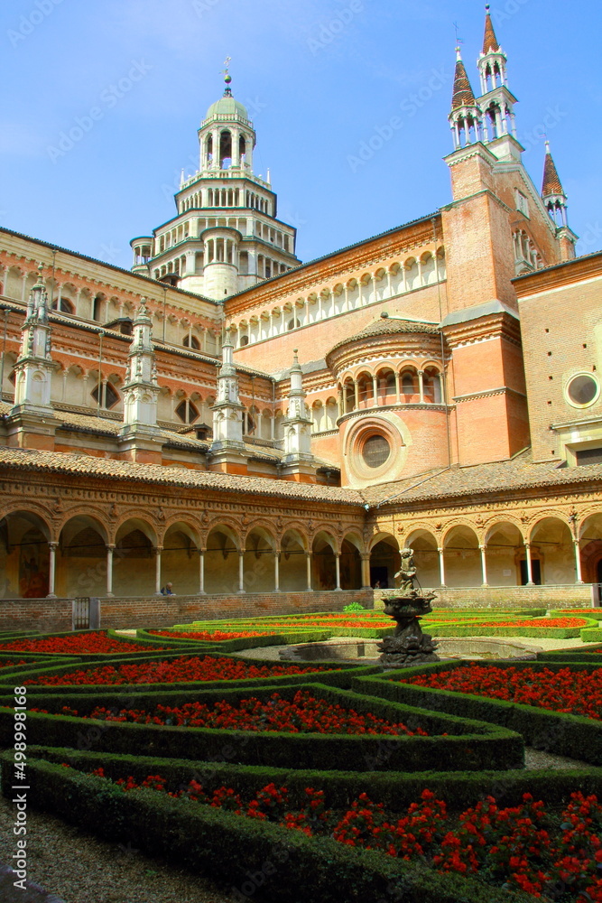 Obraz premium A visit in the monastery of Pavia, Italy