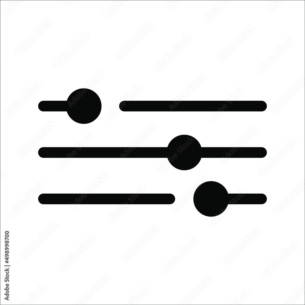 Vector adjustment button icon, on a white background. Vector adjustment button icon, on a white background.