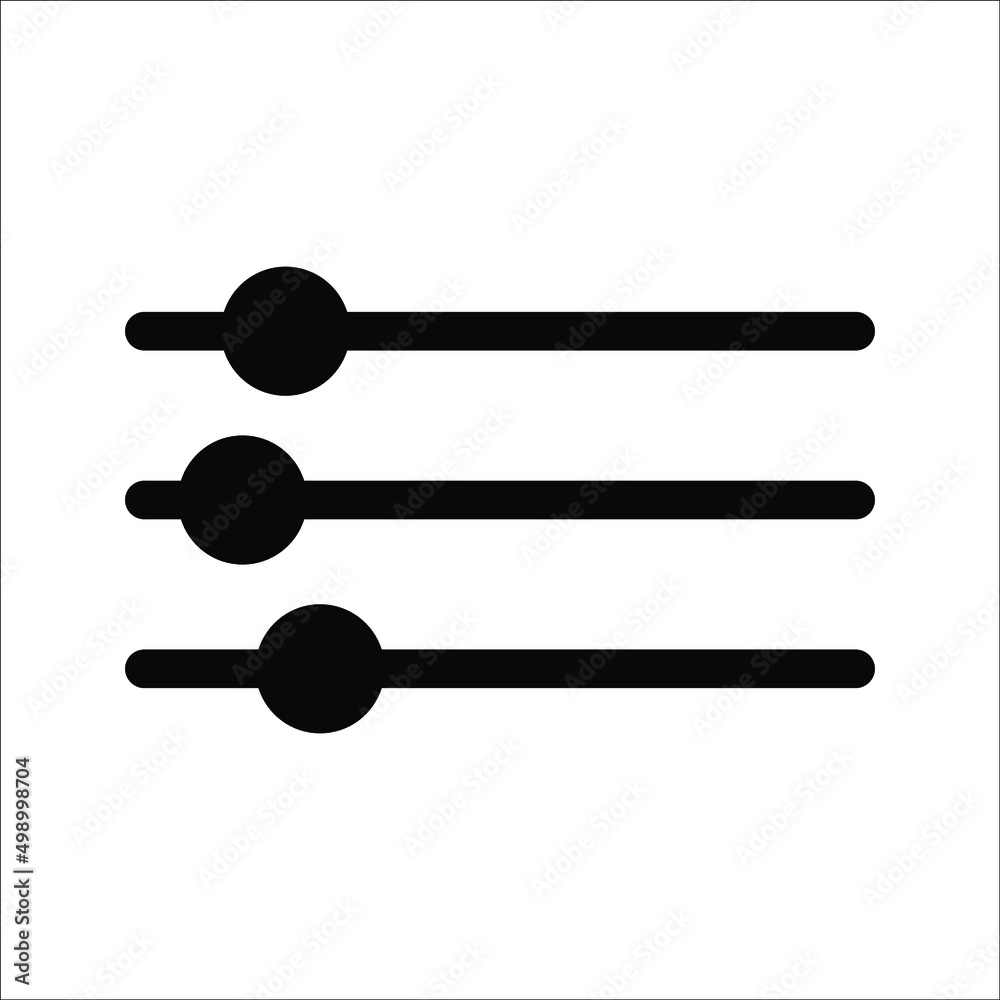Vector adjustment button icon, on a white background. Vector adjustment button icon, on a white background.