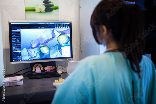 Computer-aided manufacturing of dental prostheses.