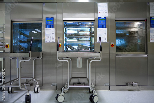 Sterilization unit for all instruments in hospital departments.