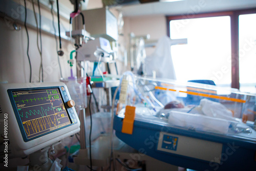 Neonatal Department a newborn in respiratory distress.