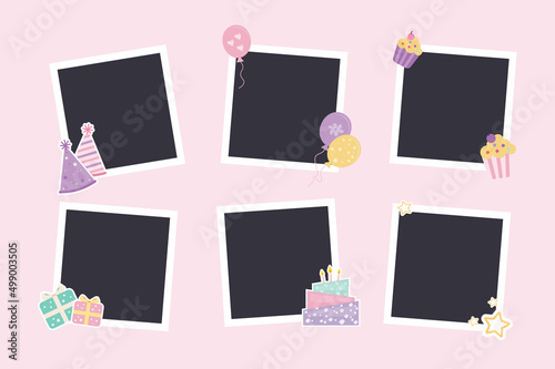 Cute Birthday photo frames with stickers